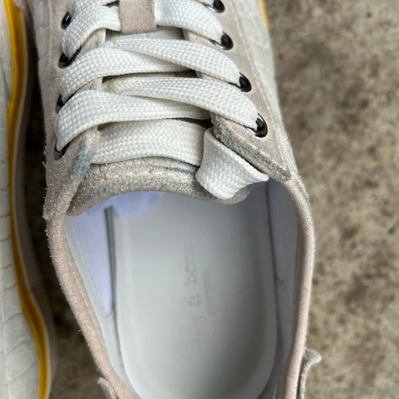 Rag & Bone Army Low Croc Printed Leather Sneaker, size  36 - Picture 10 of 12